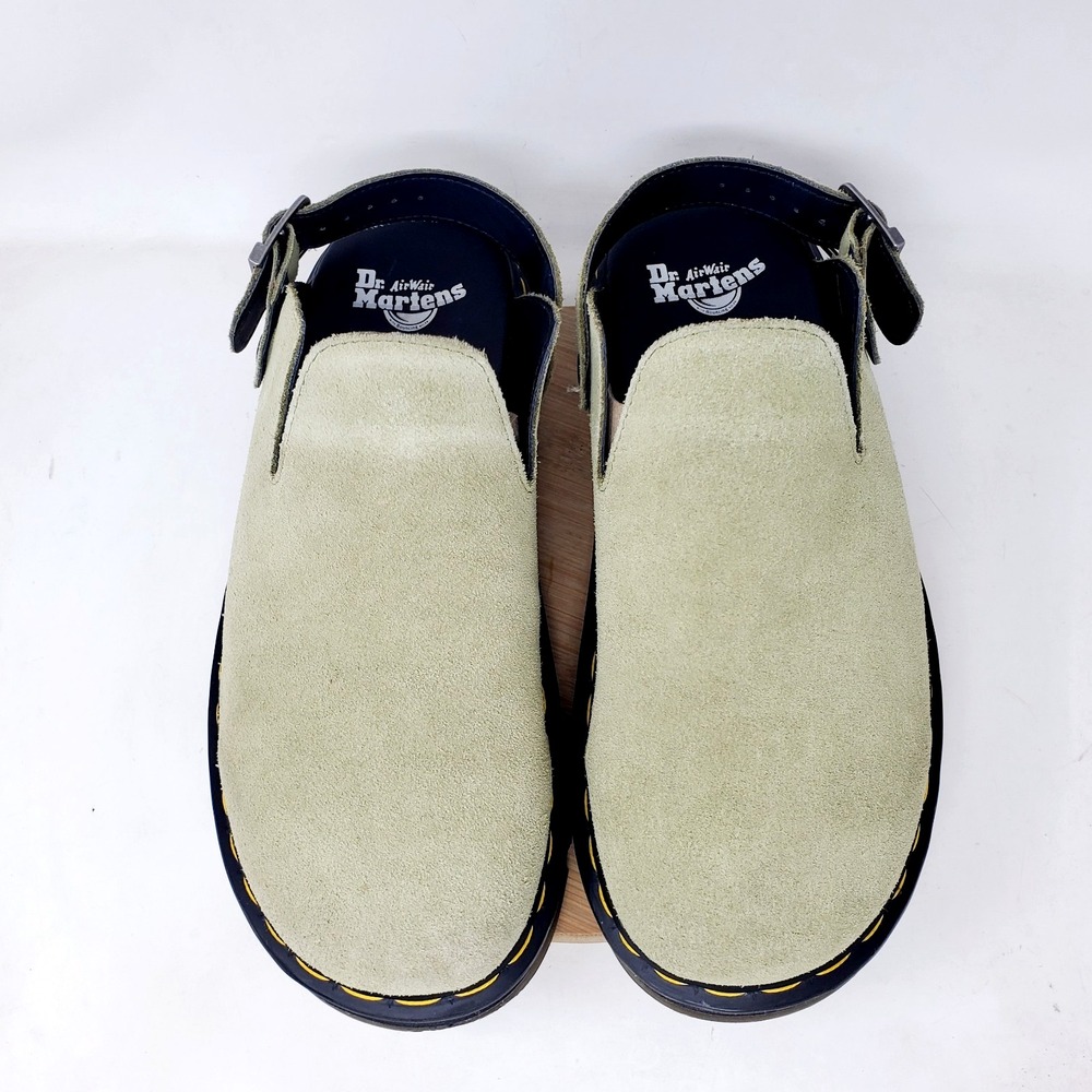 Dr Martens Shoes Mens 11 Zebzag Mule Green Suede Strap Chunky Platform Shoes - Picture 5 of 14